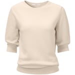 Damenpullover Halbarm Creme