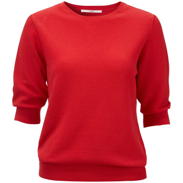 Women’s Short-Sleeved Sweater, Red
