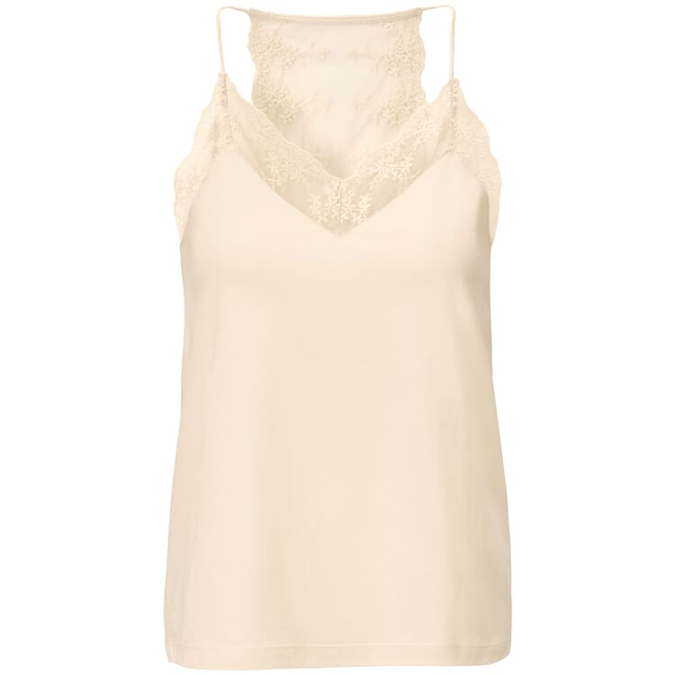 Women’s Camisole with Lace, Ecru