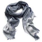 Fringed Scarf Blue-White