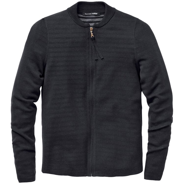 Men cardigan, Black-blue