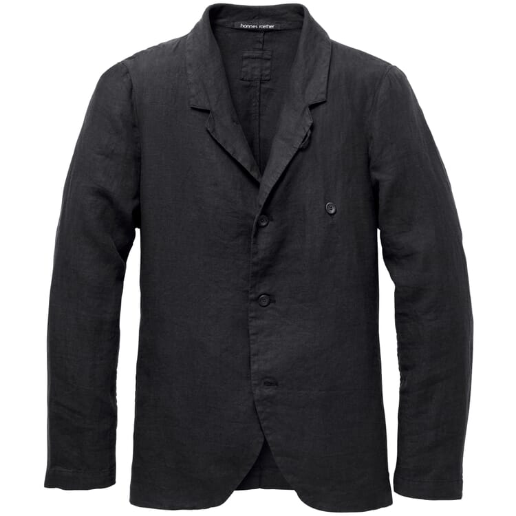 Veste en lin pour hommes, Bleu noir