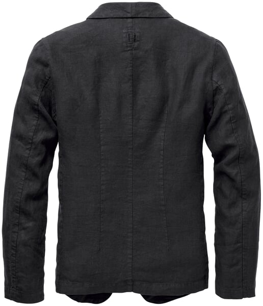 Men's linen jacket Black-blue
