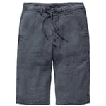 Herrenshorts Leinen-Seide Grau