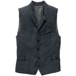 Men’s Waistcoat Made of Linen and Silk Grey