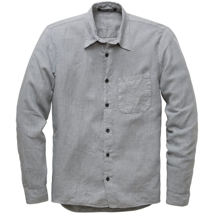 Men linen shirt, Gray