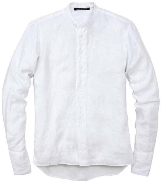 Heren slip-on shirt Wit