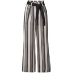 Stribede culottes til damer Sort-naturlig hvid