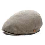Men’s Flat Cap Made of Linen Taupe