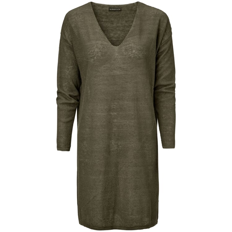 Ladies linen knit dress, Khaki