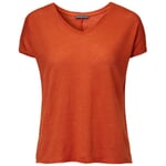 Damen-Leinenstrickshirt Orange