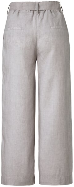 Pantalón culotte de lino para mujer Gris claro