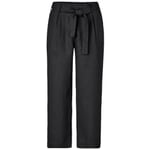 Culottes de lino para mujer Negro