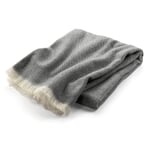 Lambswool blanket Panama weave Grey