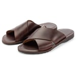 Mule i læder til mænd Dark brown