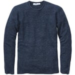Men’s Sweater Knitted from a Linen and Cotton Blend Blue