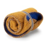 Sitzdecke Wolle Gelb-Blau