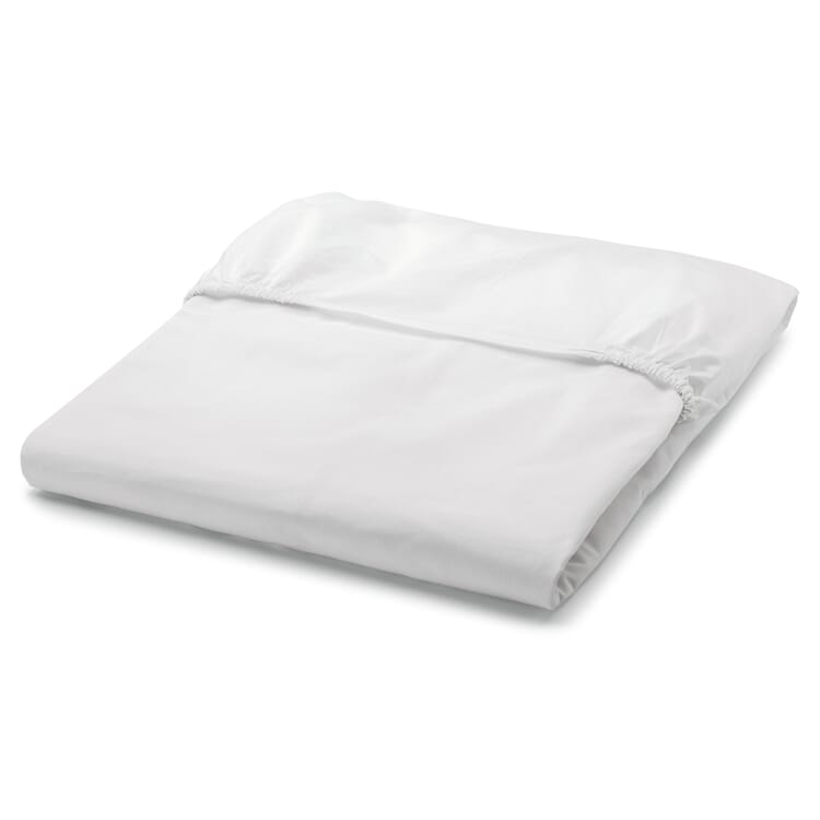 Manufactum fitted sheet percale, White