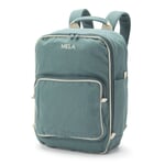 Backpack Made of Cotton Canvas Green-Grey