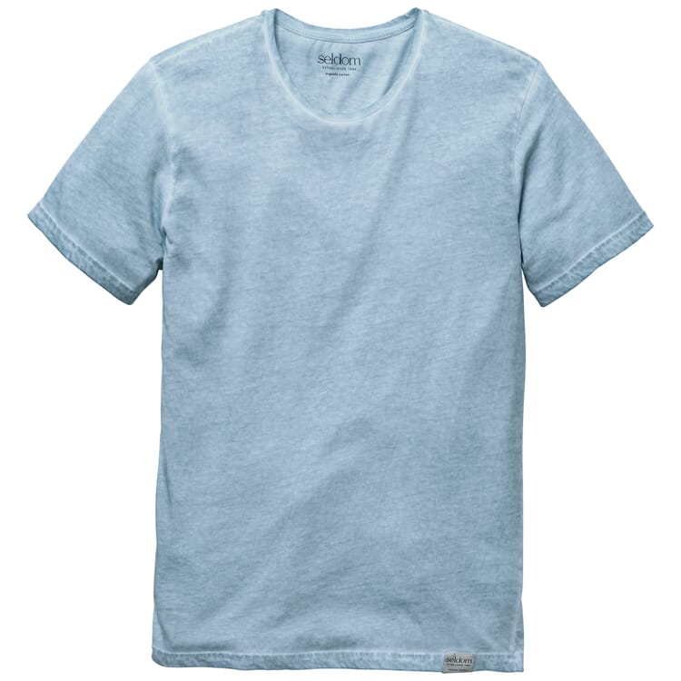 Men T-shirt Crew Neck, Light blue