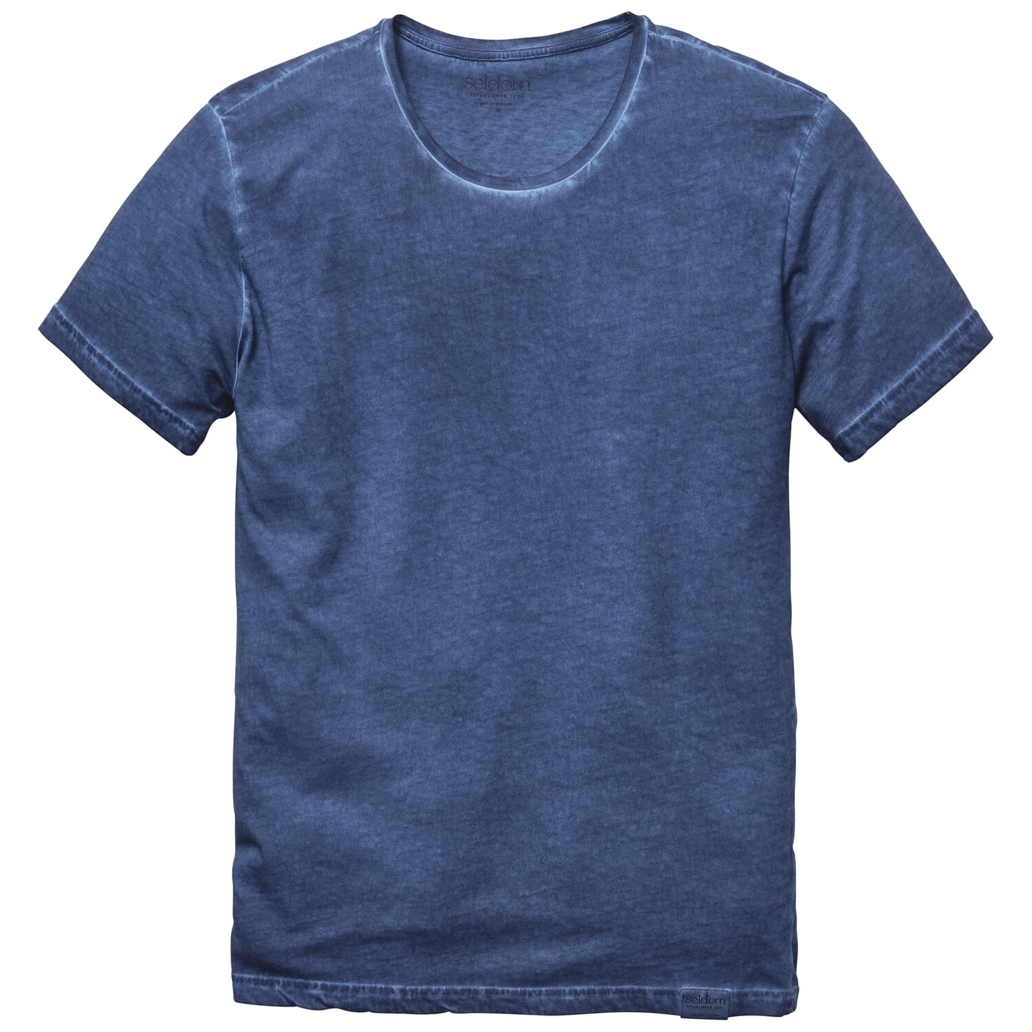 Crewneck moderno preto OEM Seamless T Shirt homens Puff Imprimir