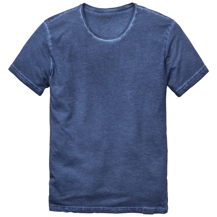 T-shirt til mænd med rund hals, Blue