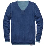 Men’s Sweater with a V-Neck Blue