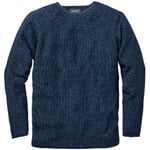 Men sweater rice grain look Blue melange