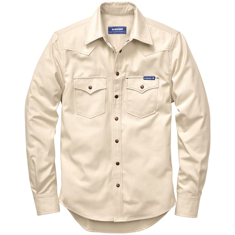 Chemise homme en coton, Ecru