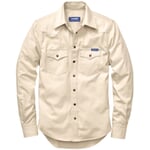 Men’s Shirt Jacket Made of Cotton Ecru