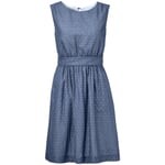 Ladies dress with dots Blue-White