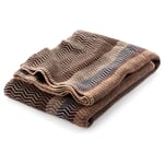 Coperta in lana d'agnello colori naturali Fri Blu sabbia