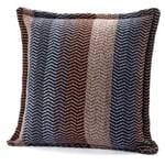 Pudebetræk af lammeuld i naturlige farver Fri Sandblå