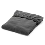 Fitted sheet linen batiste Slate Gray 90 × 200 cm