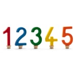 Colourful Birthday Digits Digits 1-5