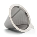 Filtro permanente in acciaio inox per caffettiera con filtro permanente in vetro borosilicato