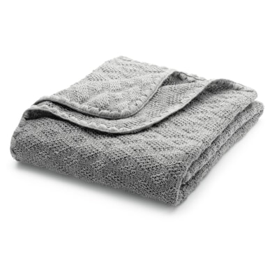 Baby blanket merino virgin wool, Gray Manufactum - Main Image