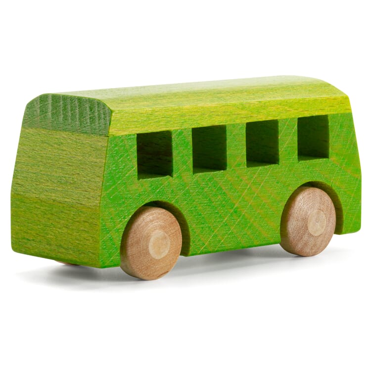 Holzauto Bus, Grün