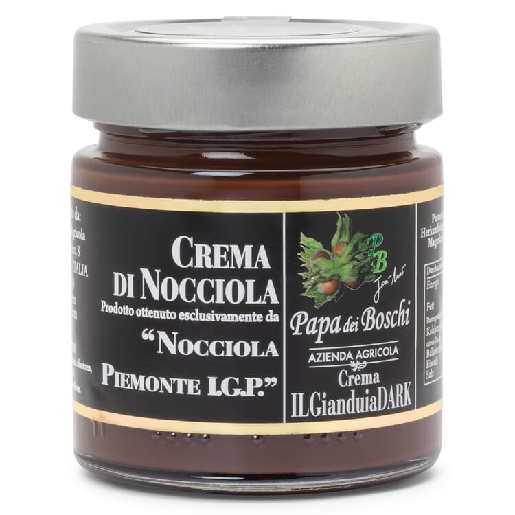 Piemontesische Haselnuss-Schokoladen-Creme dunkel