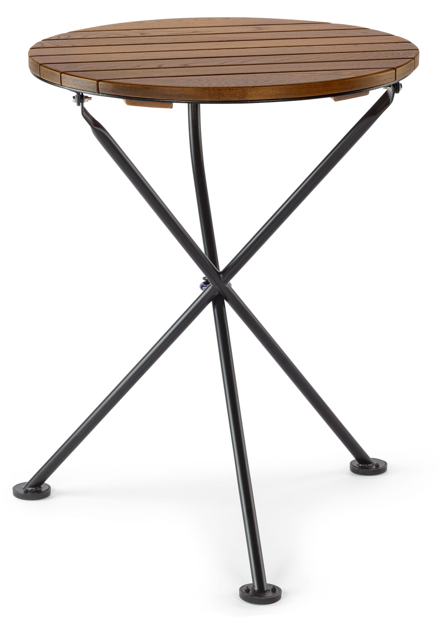 folding faux wood patio bistro table in brown