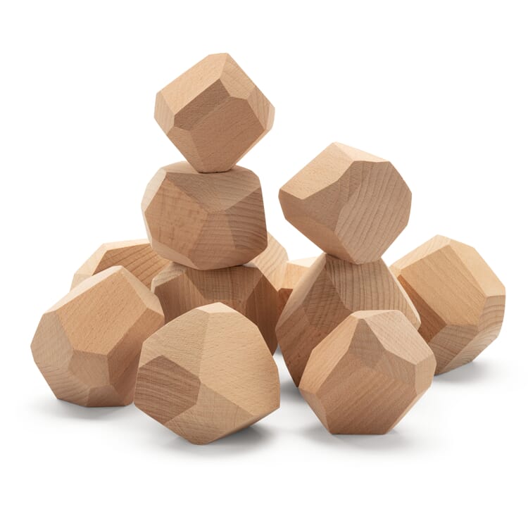 Blocs de construction en bois aux formes naturelles