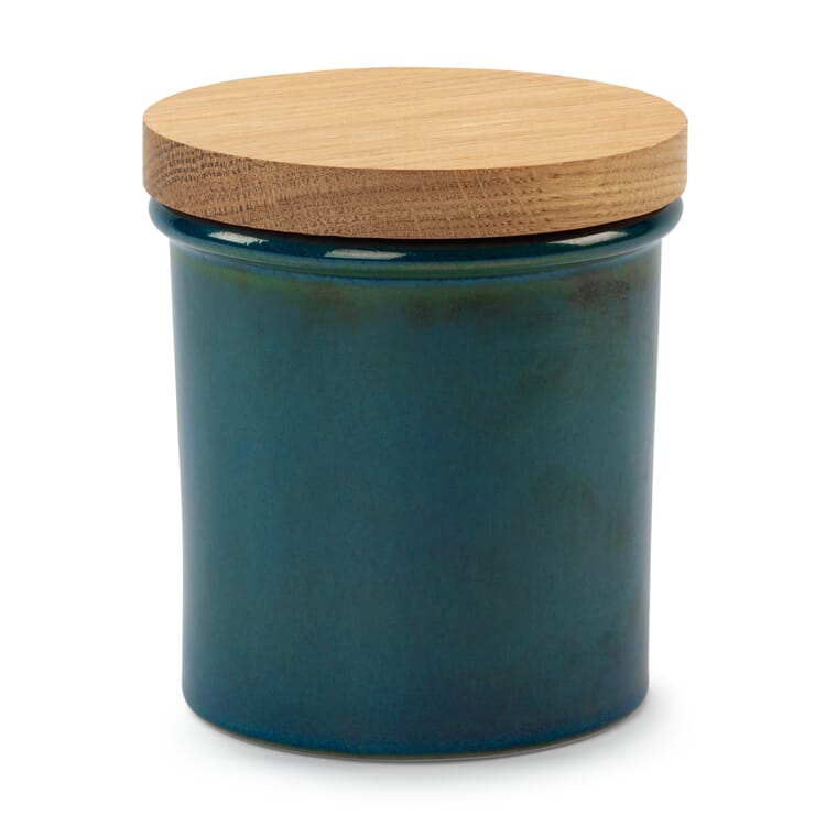 Tarro de gres con tapa de roble