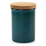 Stoneware storage box with oak lid 1000 ml