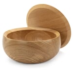 Boîte à couvercle en bois massif Chêne 17 cm Ø