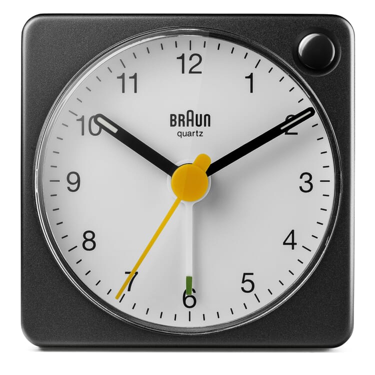 Alarm clock Braun, analog, Black/White