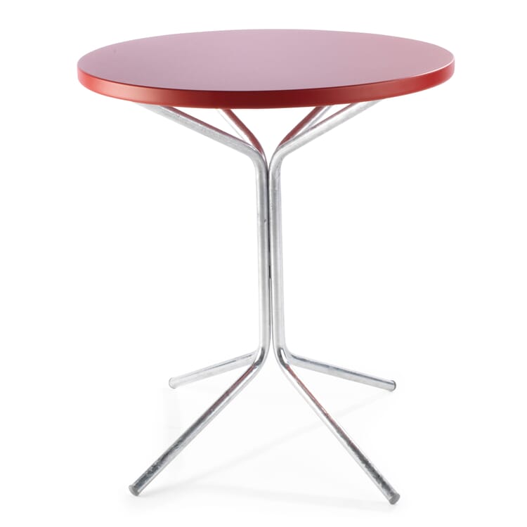 Table Pix, Hot-dip galvanised, Signal red RAL 3001