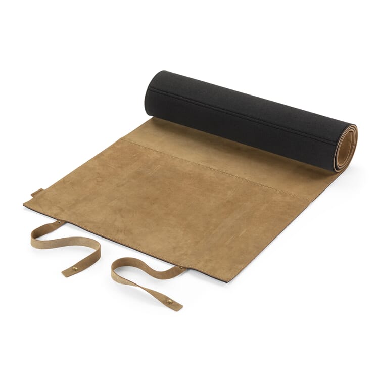 Yogamåtte af koskind og ruskind