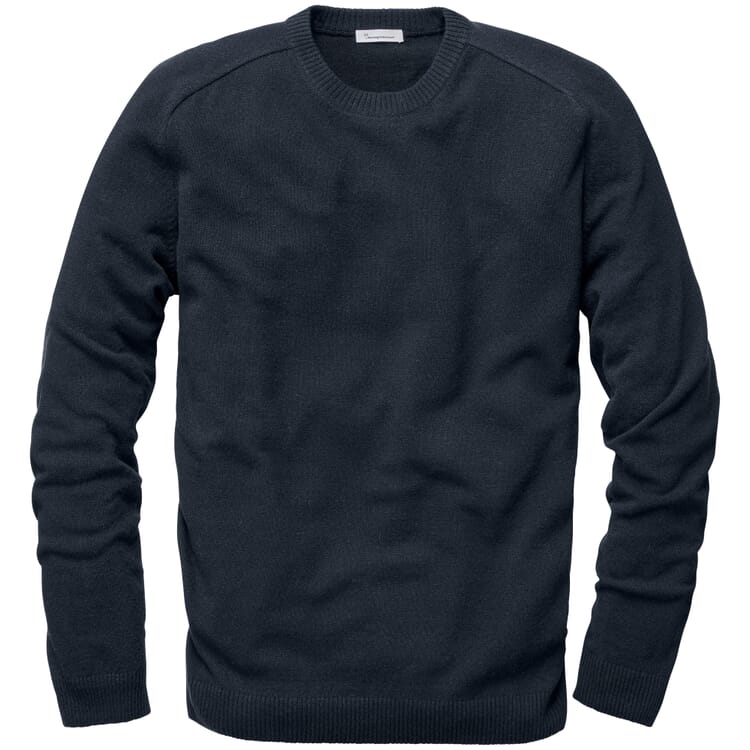 Men sweater lambswool, Dark blue