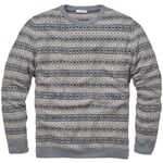Mens sweater jacquard Grey-Nature