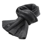 Unisex knitted scarf lambswool Grey
